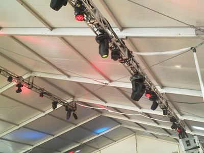 Lighting system in tent
